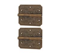 Sorandy Cerniere in Ottone, 6 * 5 Cm 2 Set Elementi Vintage Decorativi Mobili in Bronzo Armadio per le Porte Porte Antiche Ottoni Antiche con Spessore dell'albero 0,3 Pollici per Mobile