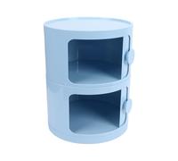 Sorandy Comodino Rotondo, Comodino in Plastica, Tavolino Portaoggetti Salvaspazio con 2 Disposizioni, Ampia Organizzazione e Design Stabile, per Camera da Letto, Soggiorno, Ufficio (3 livelli)