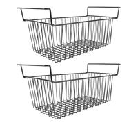 Sorandy Contenitori Organizer per Congelatore a Pozzetto, Impilabili, Comodo Cestino Profondo per Riporre gli Oggetti in , 2 Pezzi in Filo di Acciaio (L56,5 cm X L25,2 cm X A24 (manico da 7 ))