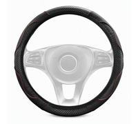 Sorandy Coperchio Ruota dello Sterzo Automatico, Ficcanaso in Pelle PU Non Slitta (BLACK)