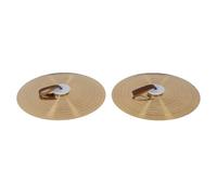 Sorandy Cymbal a Mano da 16 Pollici con Comodi Cinturini per Dita, Lega Ad Alta Durezza, Suono Corto e Spesso per Roccia, Jazz, Pop con Borsa da Trasporto per la Performance
