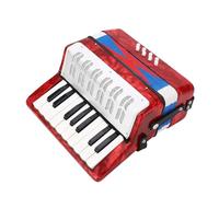 Sorandy Fisarmonica per Bambini a 17 Tasti con 8 Pulsanti per Bassi, Facile da Imparare e Suonare, Include Manuale, Strumento Portatile per lo Sviluppo del Talento Musicale (rosso)