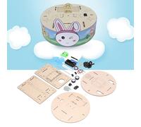 Sorandy Giocattolo Robot Aspirapolvere in Legno, Spazzatrice Robot per Bambini Kit di Assemblaggio di Scienze Educative per Bambini con Evitamento degli Ostacoli, Ideale per Il Compleanno di Ragazze