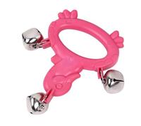 Sorandy Jingle Bell Manuale, Strumento Musicale a Percussione con Suono Metallico Nitido, Ideale per Spettacoli di Feste, Karaoke e Improvvisazione (W211 Rosa Rossa)
