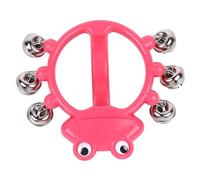 Sorandy Jingle Bell Manuale, Strumento Musicale a Percussione con Suono Metallico Nitido, Ideale per Spettacoli di Feste, Karaoke e Improvvisazione (W209 Rosa Rossa)