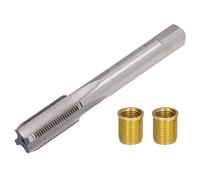 Sorandy Kit di Riparazione Filettatura Candela Rubinetto in Acciaio Ad Alta velocità Durevole per Motori a Benzina, Generatori e Motori Inserti in Acciaio Inossidabile M12x1,25 M14x1,25 per Meccanici