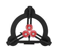 Sorandy Lunetta Fissa per Tornio per Legno, 3 Rulli Rivestiti in Gomma Design a Doppio Cuscinetto con Viti di Bloccaggio della Guida Preregolata Bloccaggio Facile per Torni Oscillanti