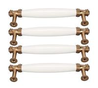 Sorandy Maniglia per Armadio Antico, 4 Set Maniglie per Cassetti Vintage con Design Ergonomico e Combinazione di Ceramica in Lega di Zinco, per Porta Dell'armadio di Casa