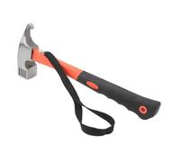 Sorandy Martello da Carpentiere, Martello di Ferro in Gomma, con Impugnatura Antiscivolo con Corda Sospesa, Ideale per il Campeggio, l'escursionismo e la Rimozione delle Unghie all'aperto (ORANGE)