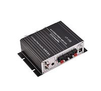 Sorandy Mini Amplificatore Stereo HiFi a 2 Potente Amplificatore Digitale per Auto, Telefoni Cellulari e Lettori DVD, Guscio in Lega di Alluminio (BLACK)