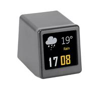 Sorandy Mini Orologio Digitale, Schermo IPS da 1,54 Pollici con Display LED di Previsione Meteo Dinamica Intelligente, Temperatura e umidità, per Auto da Ufficio, Album Fotografico GIF