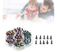 Sorandy Occhi Giocattolo da Orso, Accessori Fai da Te per Bambini Non Pratici, Componenti Giocattolo Fatti a Mano con Scatola Portaoggetti, Ideali per Occhi e Educazione Precoce (Plastica/resina 2)