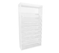 Sorandy Organizzatore di File a Parete a 9 Livelli, Montato a Parete Mobile Mobile Rack Scrivania di Archiviazione Laterale Scaffale con 4 Ruote per la Scuola Domestica Ufficio