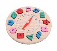 Sorandy Orologio per l'ordinamento dei Colori a Forma di Legno, Orologio Didattico per l'apprendimento, Giocattolo per attività con Blocchi Numerici per Bambini della Scuola Materna