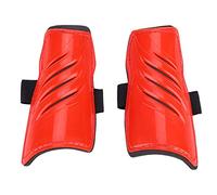 Sorandy Parastinchi da Calcio per Bambini, 1 Paio di Protezioni per Gambe Sportive da Calcio per Bambini con Materiale PVC EVA Design Leggero e Traspirante, per Protezione Tibia dei Calciatori (rosso)