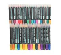 Sorandy Pennarelli per Vernice Acrilica a Doppia Punta, Set di Pennarelli per Vernice Acrilica Inodore e Resistenti All'acqua, Pennarelli Lisci per Artigianato Fai-da-te, Progetti (36 colori)