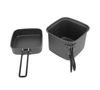 Sorandy Pentola da da Campeggio, Pentole Esterne in Alluminio Leggero, Kit di Pasticci di Pentole da Campeggio Portatile, con Maniglia Non Slip per Escursioni