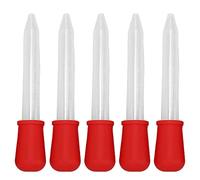 Sorandy Pipette di Trasferimento in Silicone da 5 Ml con Contagocce Fai-da-te da 5 Pezzi per Esperimenti Scientifici e Artigianato (rosso)