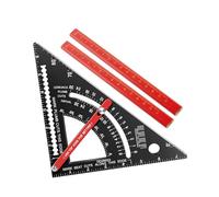 Sorandy Righello Triangolare Combinato da 7" con Marcature Chiare della Scala, Disegno Accurato di Linee Parallele Quadrato da Carpentiere da 7 Pollici per Assemblaggio di Mobili (Norma britannica)