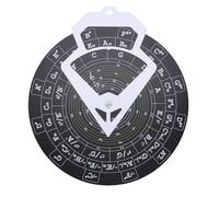 Sorandy Ruota del Circolo delle Quinte, Ruota per Accordi in PVC da 30 Cm di Diametro, Strumento per L'Apprendimento della Melodia con Tabella degli Accordi di Chitarra per (RMT-A10B (Nero))