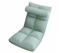 Sorandy Sedia a Pavimento con Supporto Posteriore, Sedia Pieghevole del Divano Dormiente Divano di Reclinabile Meditazione Pavimento Pieghevole con Telaio di Metallo per la Lettura del Pisolino (blu