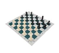 Sorandy Set da Gioco di Scacchi Standard Internazionale Set di Scacchi Portatile Compatto per Viaggi e Competizioni Realizzato in Plastica Resistente e Gomma 34x34 Cm