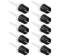 Sorandy Set di 10 Spazzole per Tee da, in Plastica Resistente, a Bassa Resistenza, per Allenamenti Migliorati sulla Distanza di Guida (Capelli Neri Bianchi)