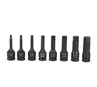 Sorandy Set di Bussole a Bussola Esagonali Durevoli da 1/2" H5-H19 per Pistole a Impatto e Cricchetti, 8 Pezzi Inclusi