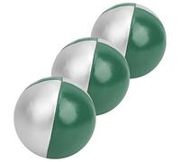 Sorandy Set di Palline da Giocoliere Palla da Giocoliere Portatile Leggera per Bambini Materiale PU per Il Tempo Libero Palla da Giocoleria da 3 Pezzi Intrattenimento al Coperto (Verde/Argento)
