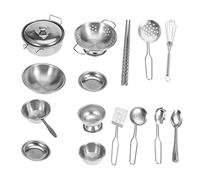 Sorandy Set di Pentole in Acciaio Inossidabile per Giocattoli da Cucina per Bambini, Utensili da Cucina Durevoli e Sicuri per Ragazzi e Ragazze, Regalo Perfetto per lo Sviluppo Dell'intelligenza dei