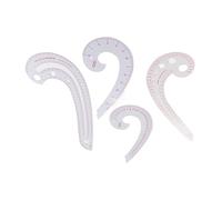 Sorandy Set di Righelli con Curva a Virgola di 4 Strumenti da Cucito Multifunzionali Leggeri per Sartoria e Modellistica Realizzati in Plastica di Alta qualità