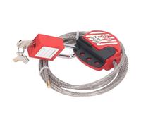 Sorandy Set Lucchetto di Sicurezza Blocco Cavo Durevole e Regolabile per Ambienti di Alimentazione Chimica Industriale Acciaio Inossidabile 1 Lucchetto di Sicurezza 1 Blocco Cavo