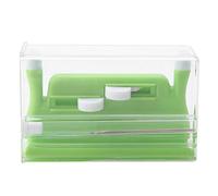 Sorandy Strumento di Inserimento Infila Ago Manuale Durevole per Macchina da Cucire, Design a Doppio Foro per Infilare Facilmente, Strumento in Plastica Leggera per Cucire Senza Problemi, Verde 1