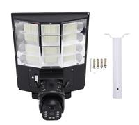 Sorandy Telecamera di Sicurezza per Illuminazione Stradale Solare, 1080P Full HD CMOS 3,6 Mm Doppia Lente Connessione 4G Resistente All'acqua, con Pannello Solare Ad Alta Efficienza,