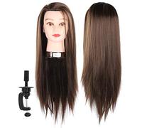 Sorandy Testa di Manichino Formazione per Parrucchieri Pratica di Styling per Insegnanti di Bellezza Modello Professionale in Fibra Ad Alta Temperatura per Studenti delle Scuole di Bellezza