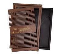 Sorandy Vassoio da tè Cinese Gongfu, Tagliere da tè in Legno Massello, Accessorio per per la Conservazione dell'acqua con Motivo a Orchidee, Ideale per Set da Kungfu, 11,0x16,9 Pollici (Orchidea