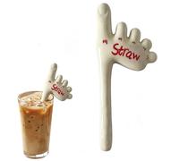 Sorbetto di Dita Artigianale, Cannucce Riutilizzabili a Forma di Piede per Caffè e Milkshake, Il Modo Più Strano per Bere, Regalo Divertente e Gadget Unico di Posate da Bevanda