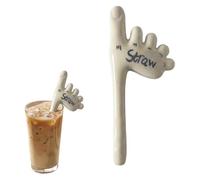 Sorbetto di Dita Artigianale, Cannucce Riutilizzabili a Forma di Piede per Caffè e Milkshake, Il Modo Più Strano per Bere, Regalo Divertente e Gadget Unico di Posate da Bevanda