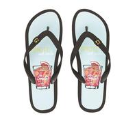 Sorbetto Infradito da uomo moderni/comode ciabatte da mare per spiaggia e tempo libero, Nero/Azzurro Aperol, taglia 44-45