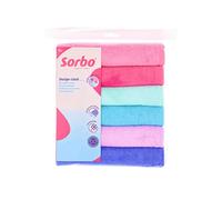 Sorbo Confezione da 6 panni in microfibra per gomma da masticare, ideali per la pulizia senza sostanze chimiche, lavabili in lavatrice, senza sbavature, 40 x 40 cm