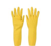Sorbo Guanti per la casa XL - Polsini extra lunghi - Profilo antiscivolo - Per la casa e la pulizia professionale - Giallo - Vestibilità comoda - In lattice flessibile