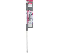 Sorbo Set di pulizia per pavimenti RVS, manico telescopico 160 cm, con mocio in microfibra, supporto e supporto da parete, compatibile con Multi-Click, per la pulizia dei pavimenti senza aloni