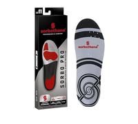 SORBOTHANE Sorbo Pro Solette per Uomo e Donna, Ammortizzanti, Antibatteriche, Protezione durante lo Sport e l'Attività, Taglia 38-40, Grigio/Rosso