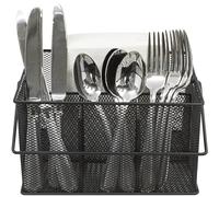 Sorbus Utensil Caddy - Porta tovaglioli per posate e organizer per condimenti - Contenitore multiuso in rete di acciaio - Ideale per cucina, sala