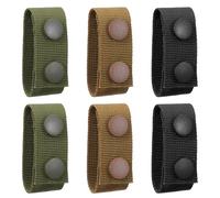 Sorcristy 6 ganci per cinture, in nylon, doppi bottoni a pressione per cinture tattiche da 5,1 a 5,7 cm, accessori sicuri per attrezzature di polizia (nero, cachi, verde militare)