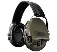Sordin Pro Protezioni acustiche a capsula 75302-S - EN 352 - Cuscino in schiuma, Cinturino in pelle & capsule verdi