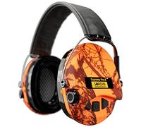 Sordin Pro-X LED Protezioni acustiche a capsula 75302-X-09-S - EN 352 - Cuscino in gel, Cinturino in pelle & capsule arancioni