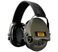 Sordin Pro-X LED Protezioni acustiche a capsula 75302-X/L-07-S - EN 352 - Cuscino in gel, Cinturino in pelle & capsule verdi