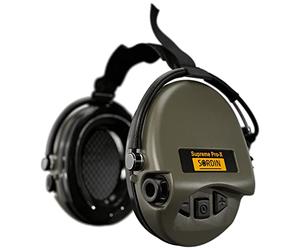 Sordin Pro X Neckband Casques Antibruit Électroniques à Forte Atténuation - 76302-X-10-S - Protection Auditive - Coussins en Gel - Coques d'oreilles Verdes - Idéal pour la Chasse ou Le Tir