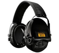 Sordin Pro-X Protezioni acustiche a capsula 75302-X/L-02-S - EN 352 - Cuscino in schiuma, Cinturino in pelle & capsule nere